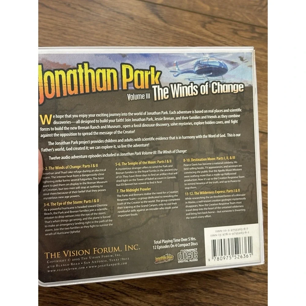 VTG Lot Of 3 Jonathan Park Audio CD Sets Science Kids Volume 1 , 2, 3 Christian
